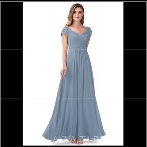 Dusty Blue Azazie dress. Never worn!